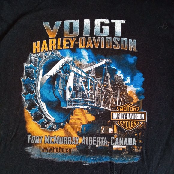 Harley-Davidson Fort Mac black long sleeve graphic tee size m runs small - Picture 7 of 10